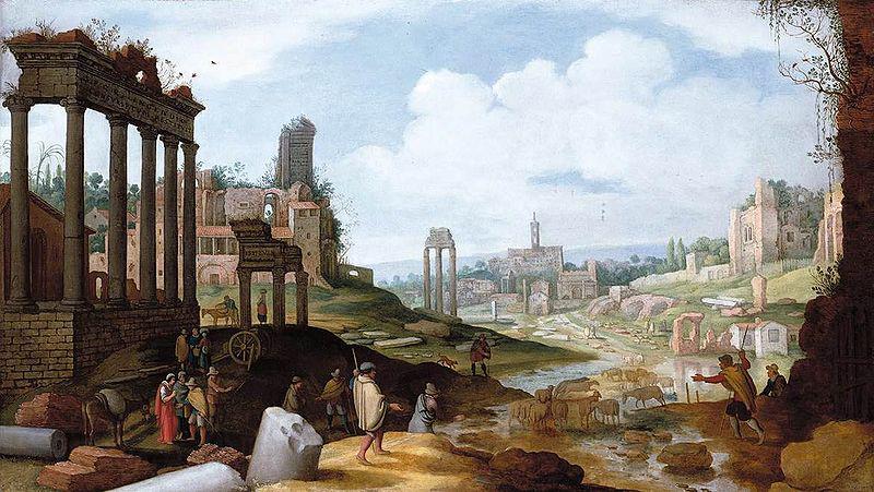 Willem van Nieulandt View of the Forum Romanum. France oil painting art